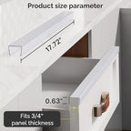 Close up of Magicheap transparent edge guard on cabinet door