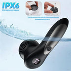 IPX6 waterproof electric foot grinder being rinsed under a faucet.