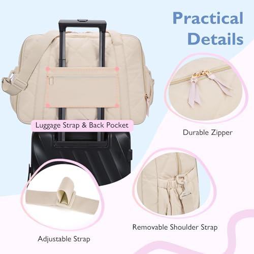 Mommore Diaper Bag Tote showing insulated bottle holders and storage capacity