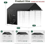 PawGiant medium dog enclosure canopy cover highlighting the clear transparent windows for pet visibility