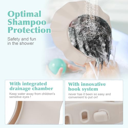 Soft silicone waterproof shampoo hat for kids eye and ear protection