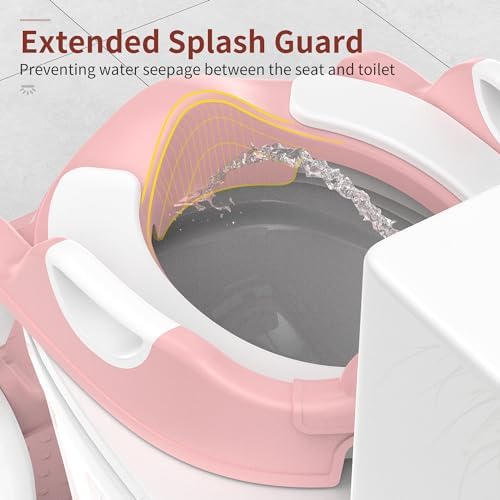 MeuLife premium imported potty seat with extended splash guard preventing leaks during bathroom training