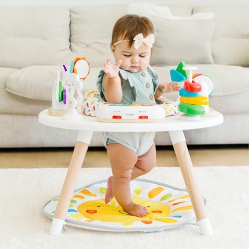 Baby using Move2Play activity center as an exersaucer