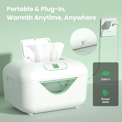 Ainclte baby wipe warmer night light feature illuminated