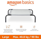 Amazon Basics Cooling Breathable Elevated Dog Bed with Metal Frame for Large Dogs, 51" x 31" x 8", Grey - Image 3