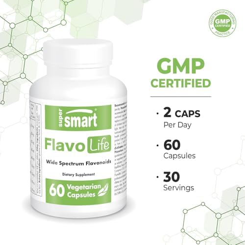 Supersmart FlavoLife dietary supplement bottle with ingredients panel