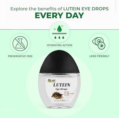 Buie Lutein Eye Drops box showing key botanical ingredients