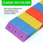 Eco friendly non toxic ABS plastic puzzle wedges close up details