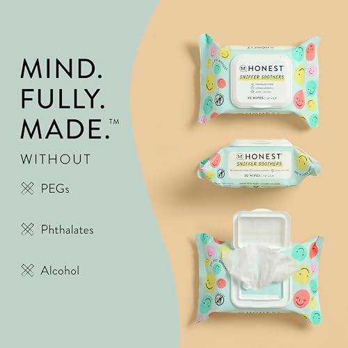 The Honest Company Plant-Based Snot Removing Wipes, Soothing Nose with Aloe, Hypoallergenic for Sensitive Skin, EWG Verified Fragrance-Free, 60 Count - Image 6