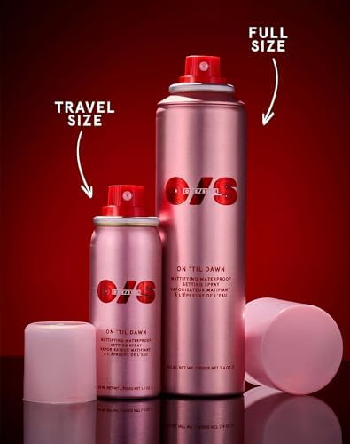 One Size On 'Til Dawn setting spray in pink packaging branding