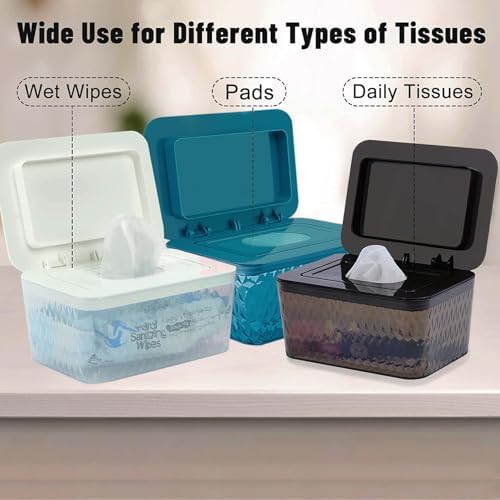 Hswt wipe box with non-slip base for bathroom vanity