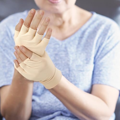 Three pairs of Yearntown nylon protector gloves for sensitive skin.