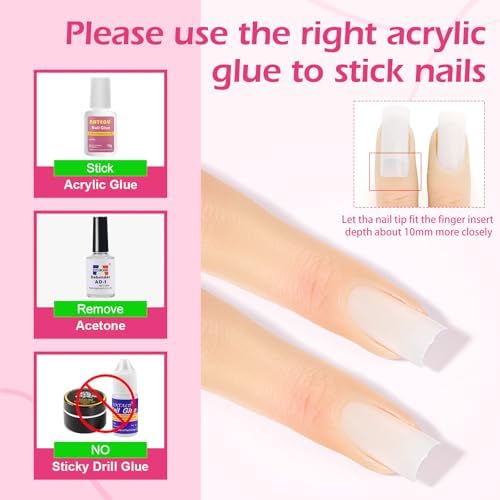 Yokilly nail training finger showing insertable nail bed feature