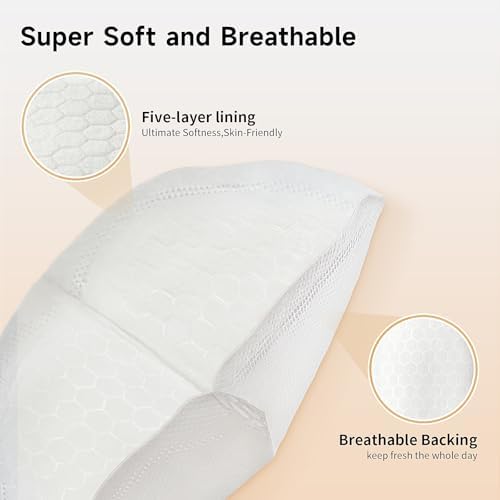 Side view showing the thin profile of Snow Bear breast pads