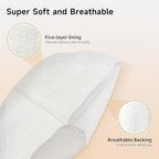 Side view showing the thin profile of Snow Bear breast pads