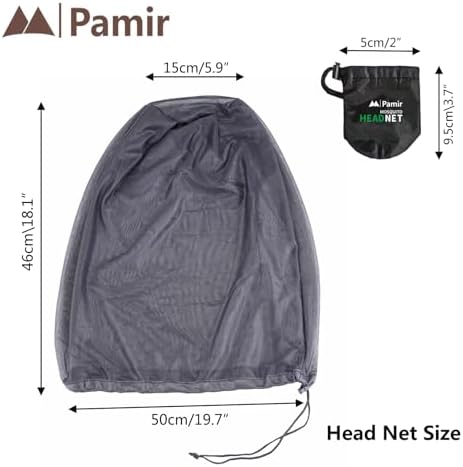 Pamir insect shield face cover mask over sun hat