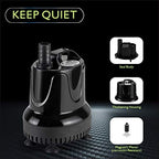 Hygger 18W aquarium pump shown in packaging setup