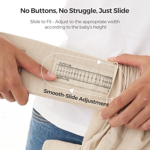 Side view of Momcozy Newborn Carrier with lumbar support