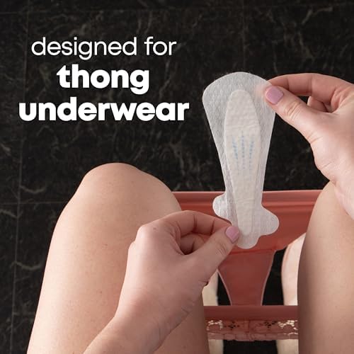 Comparison of thin flexible thong liner design for invisible daily comfort.