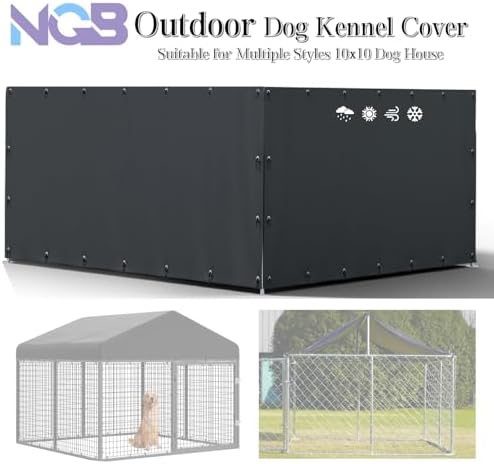 Ten foot by ten foot replacement kennel enclosure panels flat layout view.