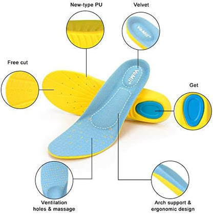 Close up of VoMii insole trim lines for custom size adjustment.