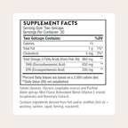 Thorne Advanced DHA supplement facts and ingredient label.