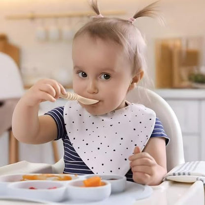Dishwasher safe baby spoons by PandaEar for six months plus infants