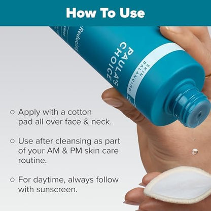 Lightweight face toner to minimize large pores and control excess facial oil