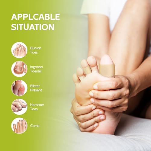 Toe protector sleeve applied to foot for blister prevention