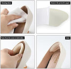 Close up of the breathable fabric and sponge material of the COKUMA heel cushion.