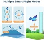 Go Go Bird bionic flying bird toy outdoors in flight