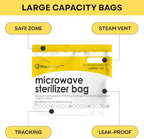Max Strength Pro 20 piece sterilizer bags stack