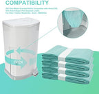 Side profile of Zippland green diaper liner refill pack