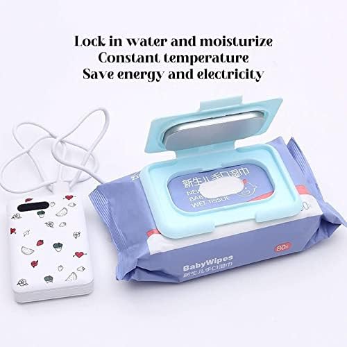 USB-powered baby wet wipe dispenser open with wipes