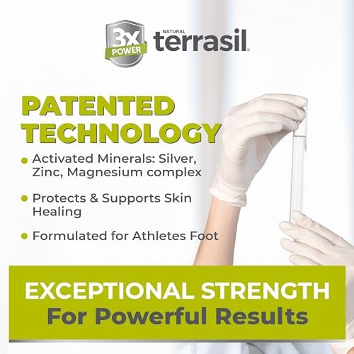 Terrasil soap bar displaying Activated Minerals technology for faster fungal healing.