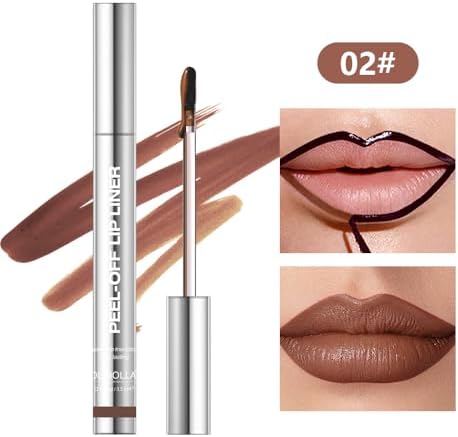 4Pcs Peel Off Lip Liner Stain Set - Long-Lasting, Smudge-Proof, Waterproof Nude Matte Lip Tint, Non-Fading Peel Off Lip Color, Effortless Precision & Full Coverage, 24H Color Hold - Image 4