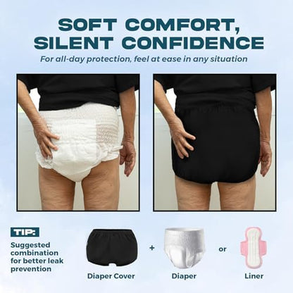Close up of Lfdavp reusable rubber diaper cover fabric