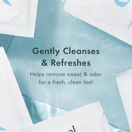 Back packaging of Rael body cloths showing 100 percent purified water ingredients