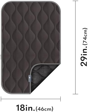 Paw Inspired leakproof kennel bed liner inside a standard dog crate showing perfect fitment.