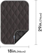 Paw Inspired leakproof kennel bed liner inside a standard dog crate showing perfect fitment.