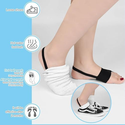 FOYOLO little toe cushion support worn on foot demonstrating proper alignment.