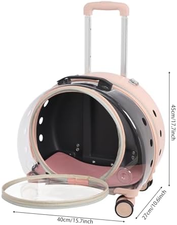Close-up of the interior plush comfort mat inside the bubble dog carrier