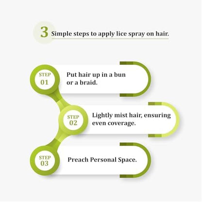 Simplicety lice prevention spray for kids being used as a detangler and repellent.