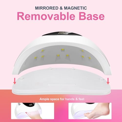 Lke professional LED nail dryer angled side perspective