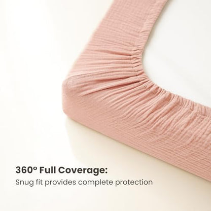 Elasticized bottom edge of the Konssy premium baby bedding sheets