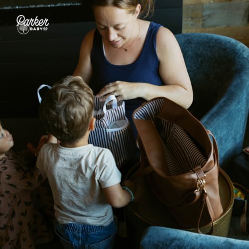Parker Baby Willow Tote Bag side profile displaying durable hardware and structure.