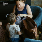 Parker Baby Willow Tote Bag side profile displaying durable hardware and structure.