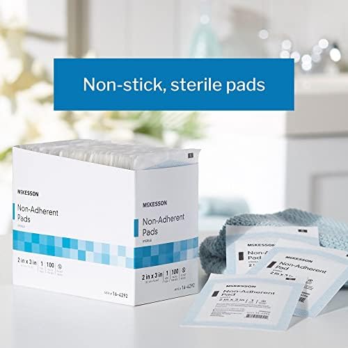 McKesson sterile wound care dressings two by three inch single pouch close up view