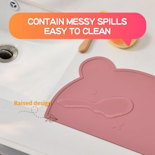 Sili Factory white and pink silicone pastry mat set being used for baking prep