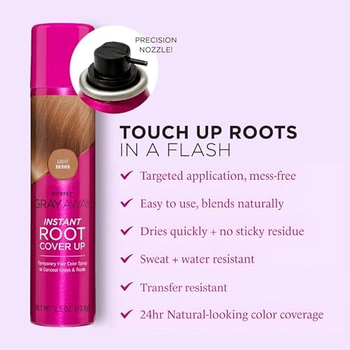 EVERPRO Gray Away Instant Root Cover Up Spray 2.5oz - Light Brown - Image 5